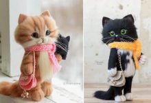 Artista russa cria gatinhos de feltro que parecem ter saído de um conto fada (32 fotos) 29