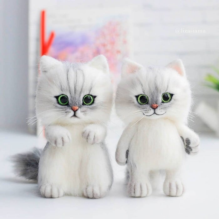 Artista russa cria gatinhos de feltro que parecem ter saído de um conto fada (32 fotos) 27