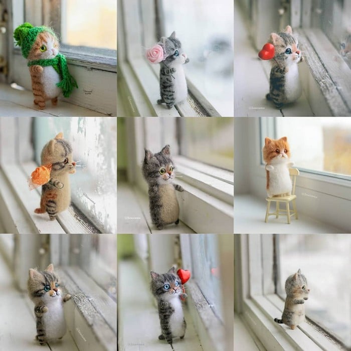 Artista russa cria gatinhos de feltro que parecem ter saído de um conto fada (32 fotos) 30