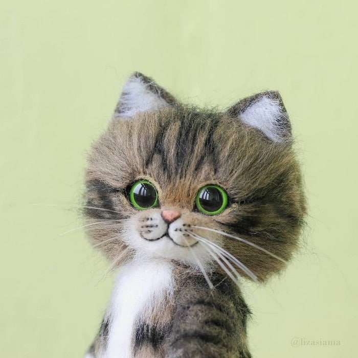 Artista russa cria gatinhos de feltro que parecem ter saído de um conto fada (32 fotos) 31