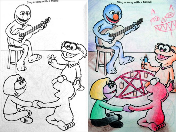 O que acontece quando adultos resolvem colorir livro de crianças (27 fotos) 10