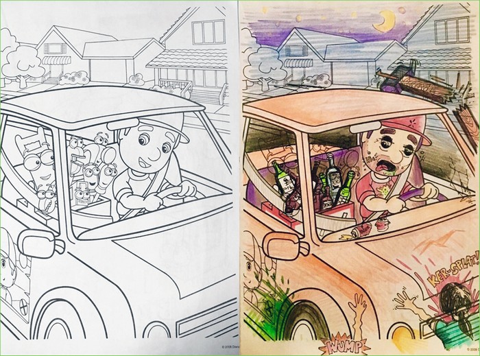 O que acontece quando adultos resolvem colorir livro de crianças (27 fotos) 24