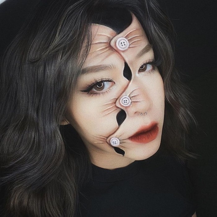 A maquiadora usa seu rosto e corpo como tela para criar ilusões de ótica alucinantes (25 fotos) 4