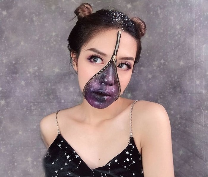 A maquiadora usa seu rosto e corpo como tela para criar ilusões de ótica alucinantes (25 fotos) 13
