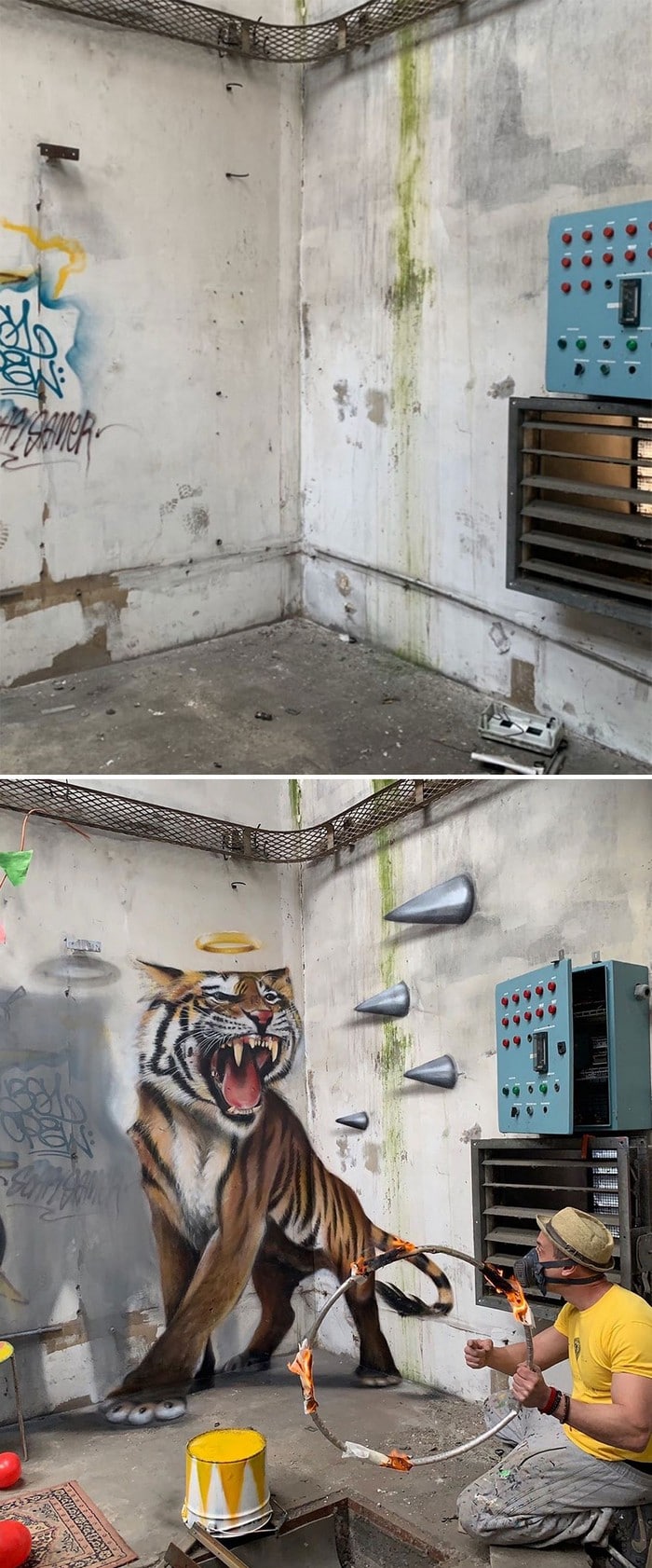 Artista de rua francês pinta grafite de criatura 3D (43 fotos) 3