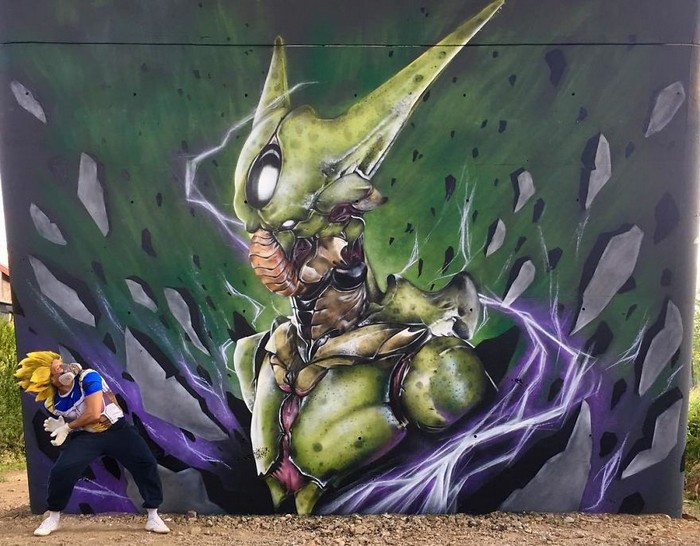 Artista de rua francês pinta grafite de criatura 3D (43 fotos) 7