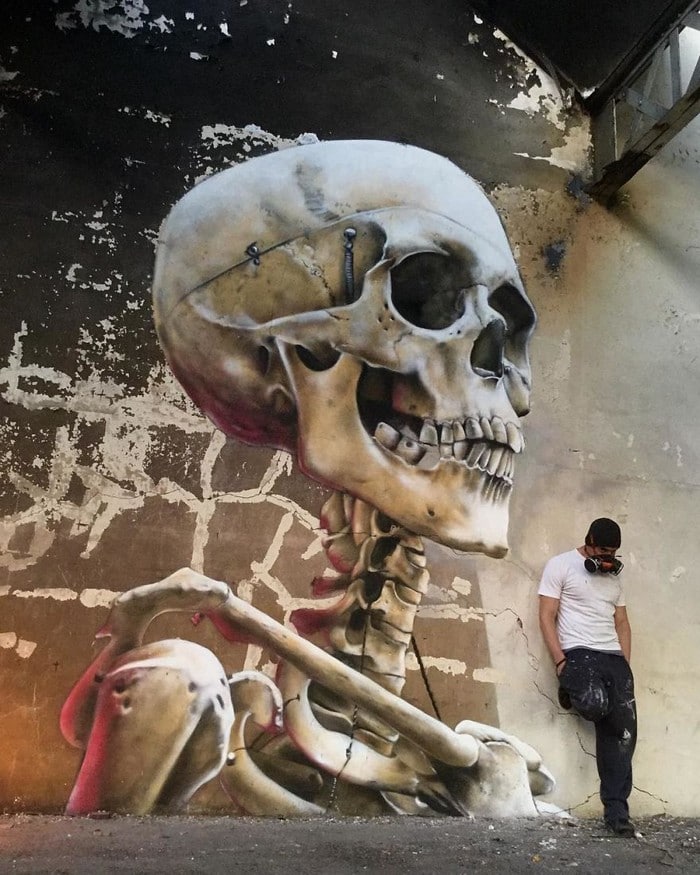 Artista de rua francês pinta grafite de criatura 3D (43 fotos) 18