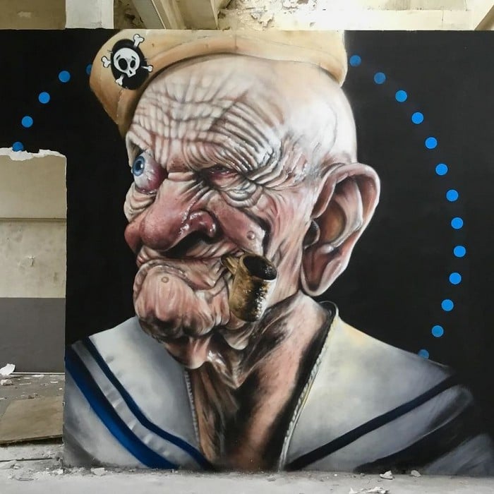 Artista de rua francês pinta grafite de criatura 3D (43 fotos) 21