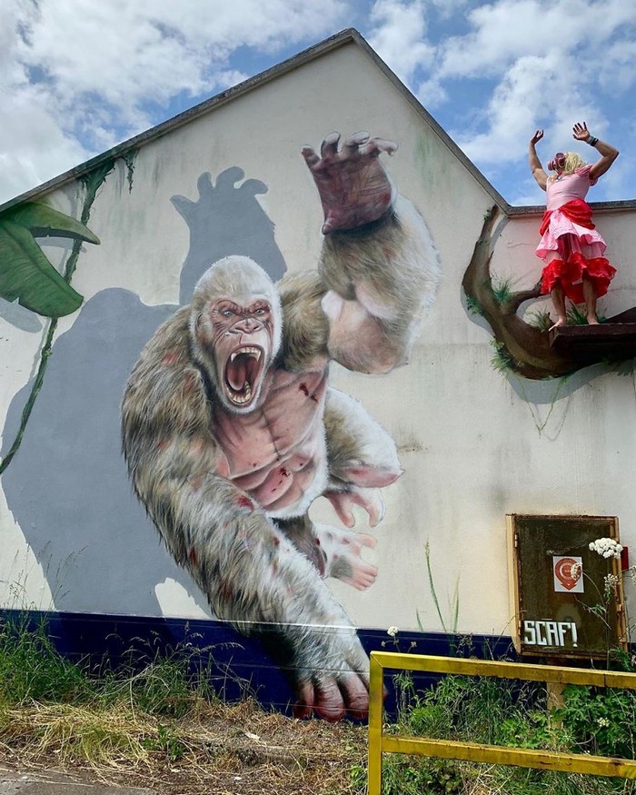 Artista de rua francês pinta grafite de criatura 3D (43 fotos) 26