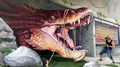 Artista de rua francês pinta grafite de criatura 3D (43 fotos) 19