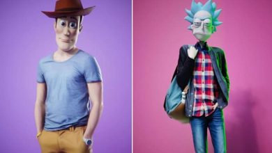 Artista imagina personagens de desenhos animados famosos com corpos humanos e o resultado é bizarro (14 fotos) 22