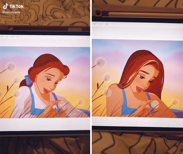 Artista recria as princesas da Disney para parecer modernas e se tornam virais no TikTok 2