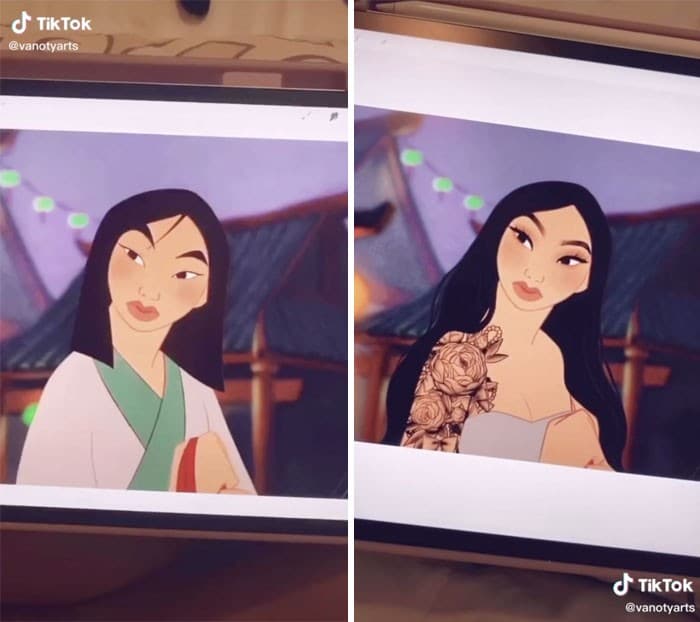 Artista recria as princesas da Disney para parecer modernas e se tornam virais no TikTok 4