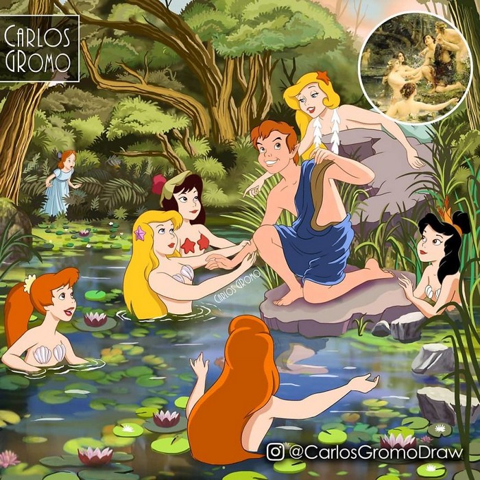 Artista reimagina 22 pinturas famosas com personagens da Disney 15