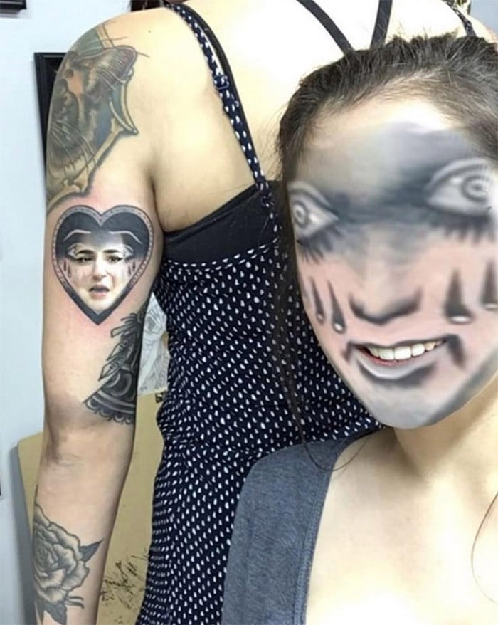 Quando você usa o aplicativo de troca de rosto em sua tatuagem (21 fotos) 15