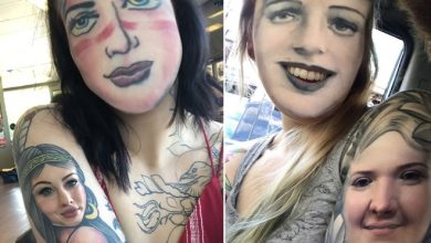 Quando você usa o aplicativo de troca de rosto em sua tatuagem (21 fotos) 3