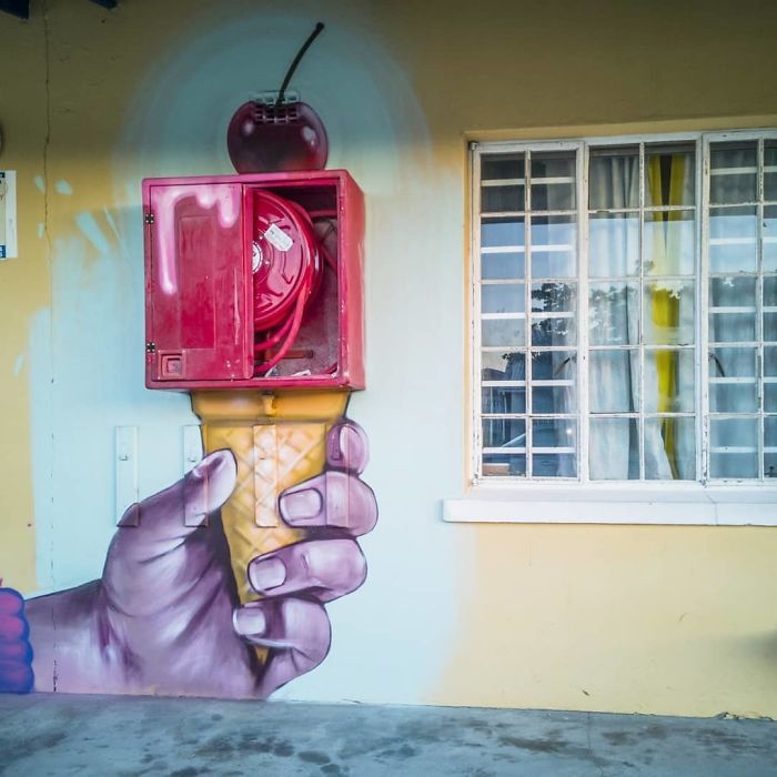 Artista sul-africano pinta grafites incríveis que interagem com o ambiente (32 fotos) 5