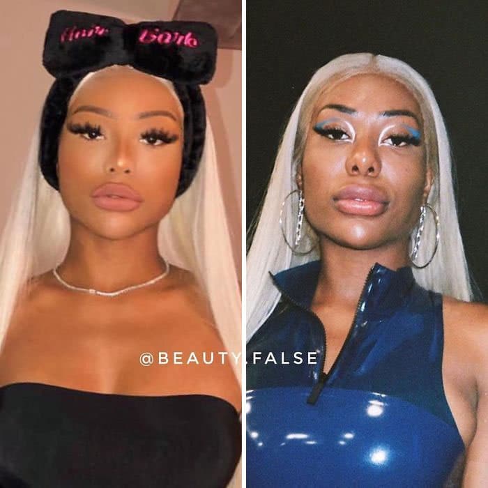 Esta conta do Instagram expõe influenciadores que mentem sobre sua verdadeira aparência (30 fotos) 8