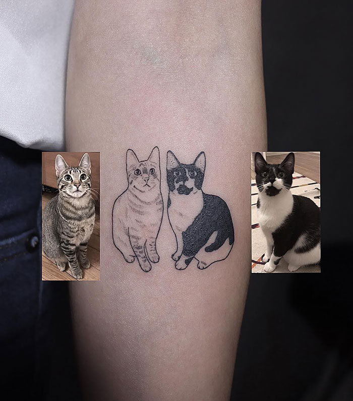 45 pessoas que fizeram tatuagens absolutamente incríveis de gatos 20