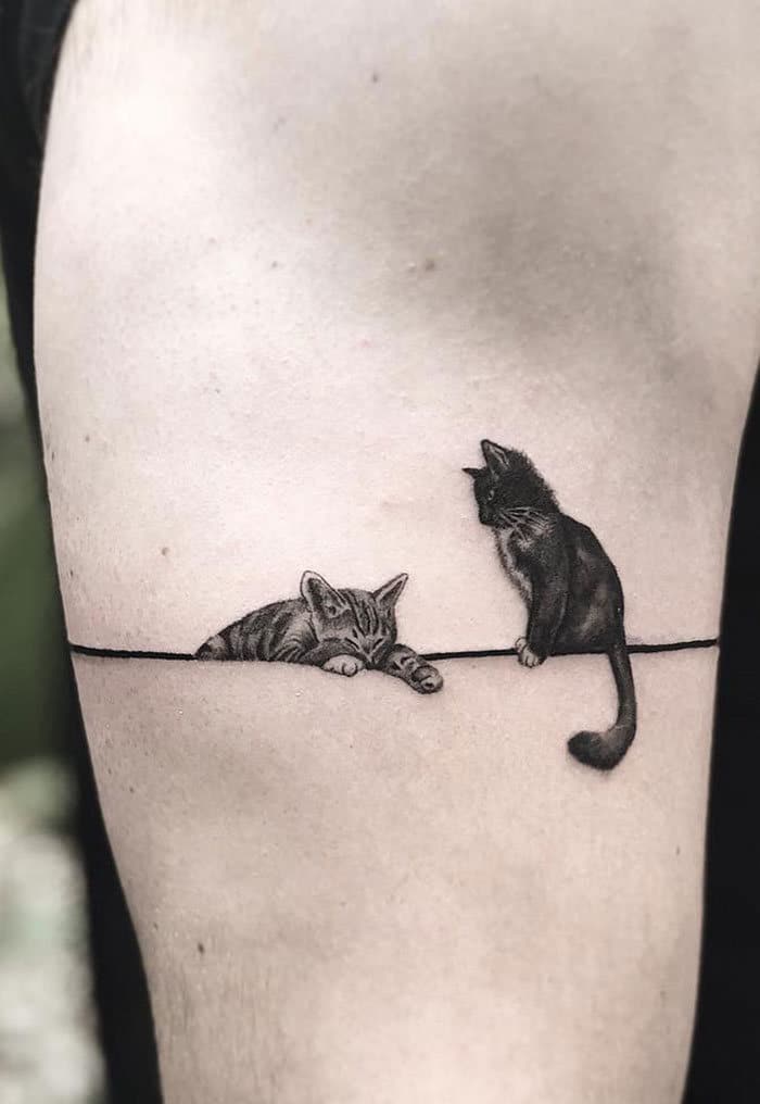 45 pessoas que fizeram tatuagens absolutamente incríveis de gatos 31