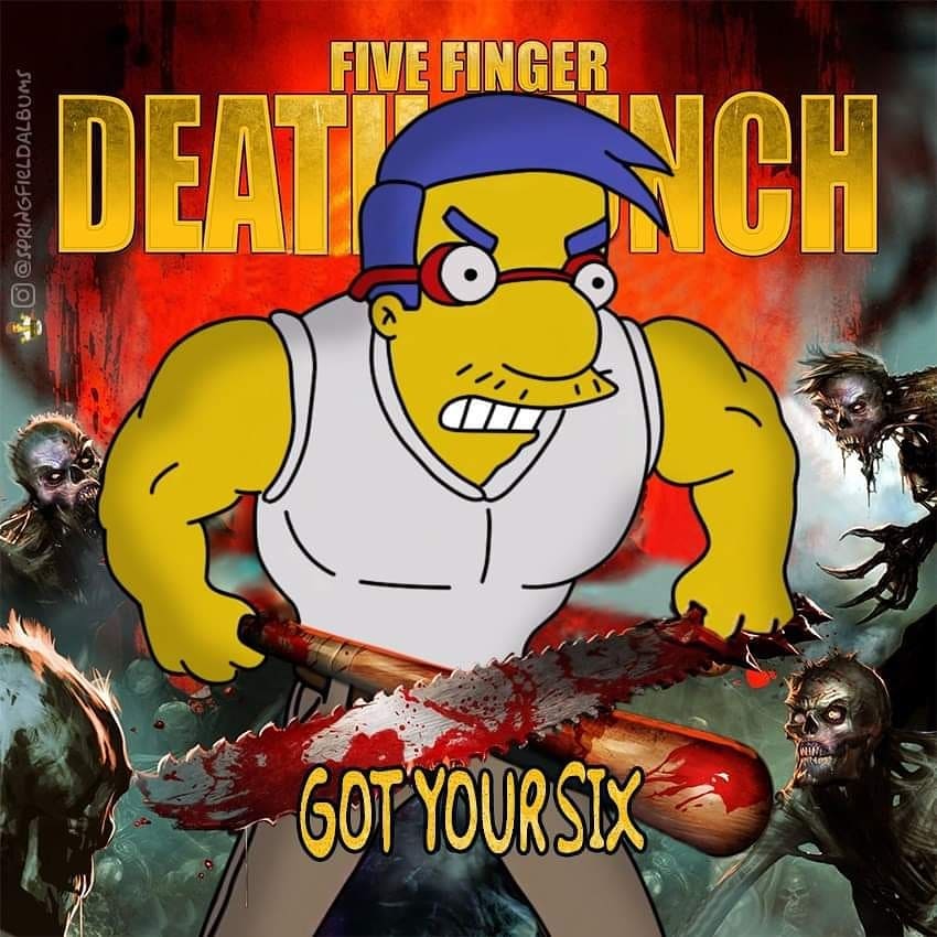 Capas de álbuns de metal divertidamente recriadas com personagens dos Simpsons 30