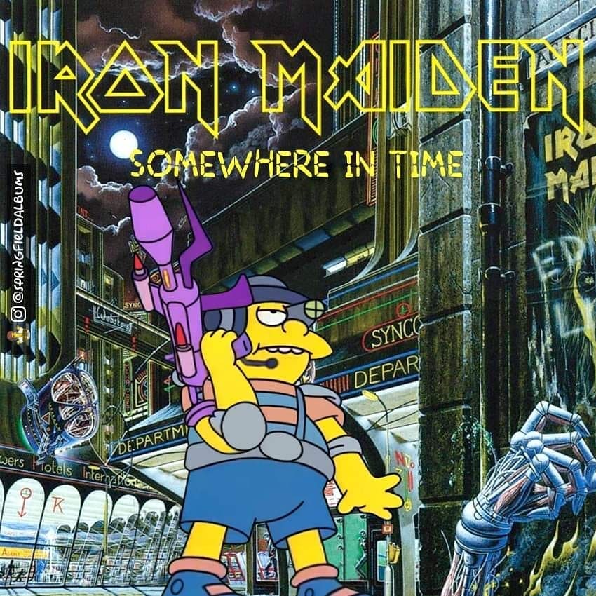 Capas de álbuns de metal divertidamente recriadas com personagens dos Simpsons 46