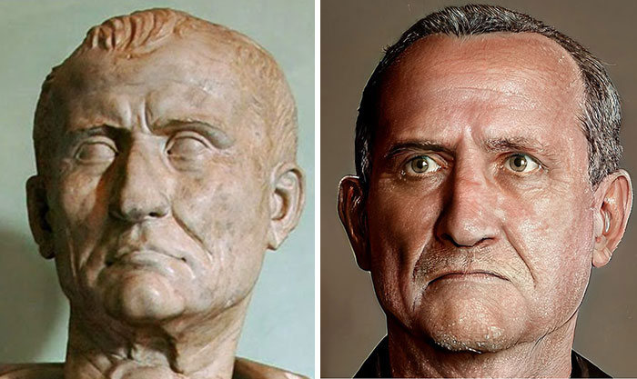 Artista mostra como os imperadores romanos eram na vida real 2