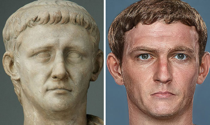 Artista mostra como os imperadores romanos eram na vida real 11