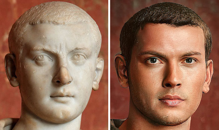 Artista mostra como os imperadores romanos eram na vida real 16