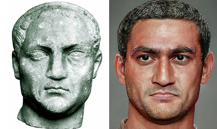 Artista mostra como os imperadores romanos eram na vida real 17