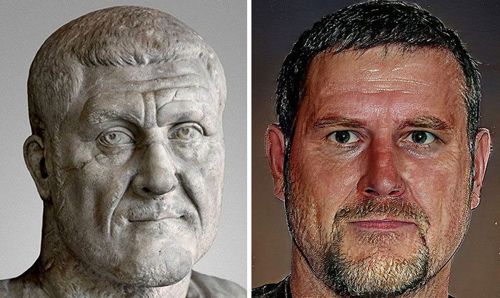 Artista mostra como os imperadores romanos eram na vida real 22
