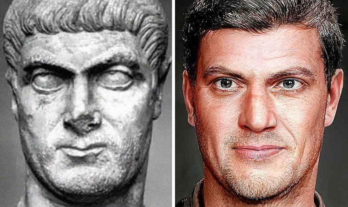 Artista mostra como os imperadores romanos eram na vida real 25