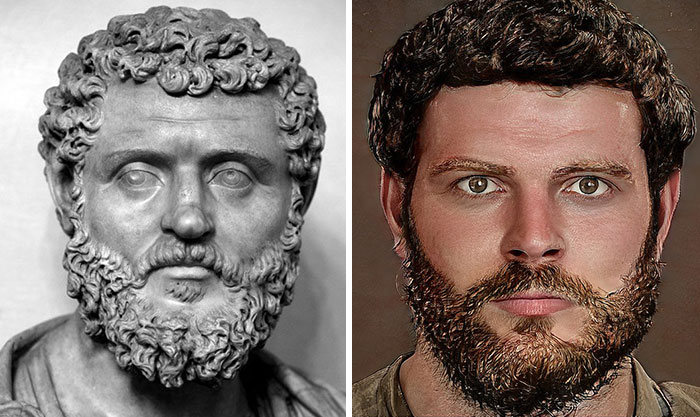 Artista mostra como os imperadores romanos eram na vida real 30