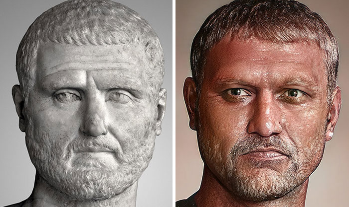 Artista mostra como os imperadores romanos eram na vida real 36