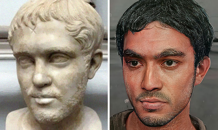 Artista mostra como os imperadores romanos eram na vida real 38