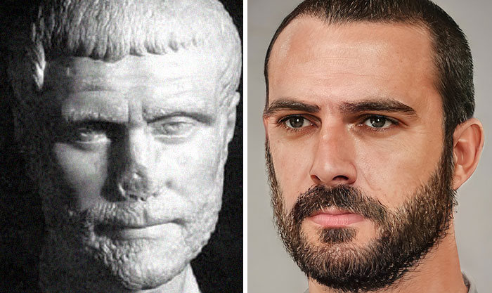 Artista mostra como os imperadores romanos eram na vida real 39