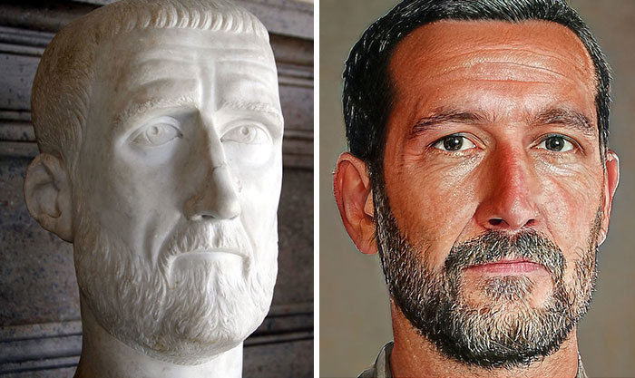 Artista mostra como os imperadores romanos eram na vida real 40