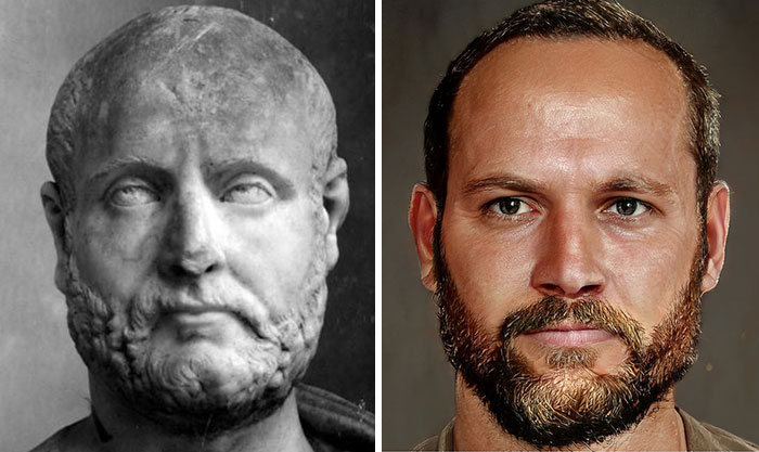 Artista mostra como os imperadores romanos eram na vida real 41