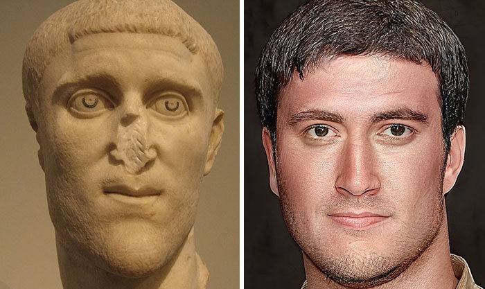 Artista mostra como os imperadores romanos eram na vida real 48