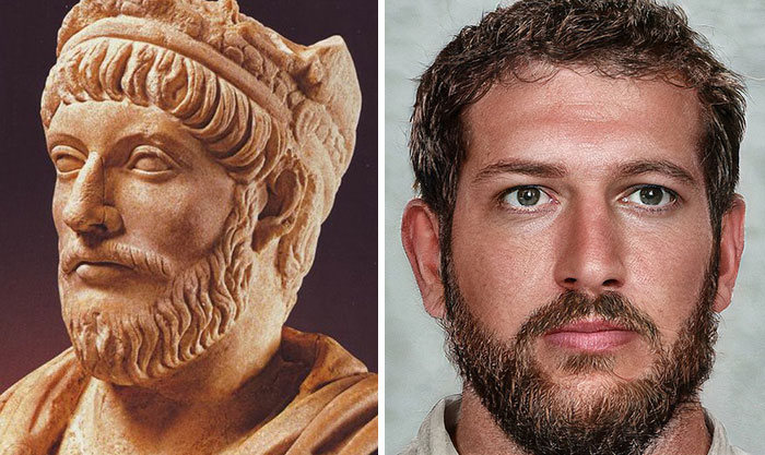 Artista mostra como os imperadores romanos eram na vida real 49