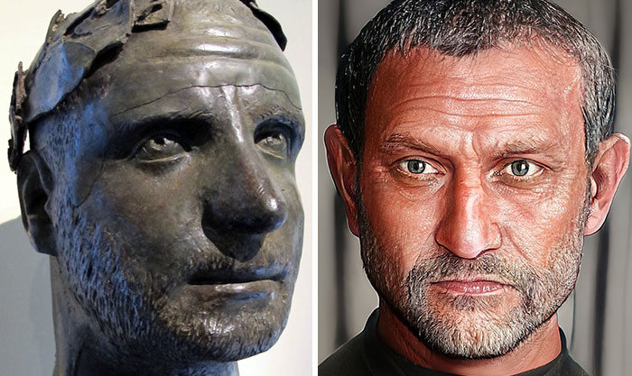 Artista mostra como os imperadores romanos eram na vida real 54
