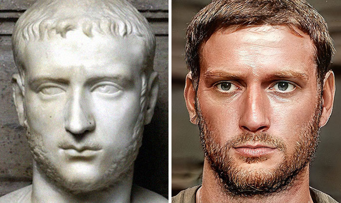 Artista mostra como os imperadores romanos eram na vida real 55