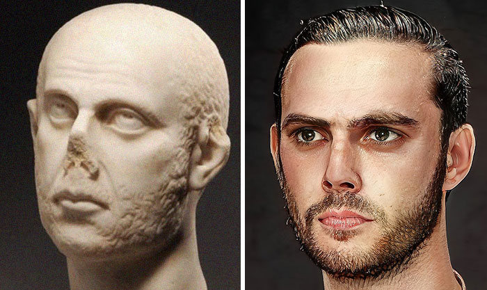 Artista mostra como os imperadores romanos eram na vida real 62