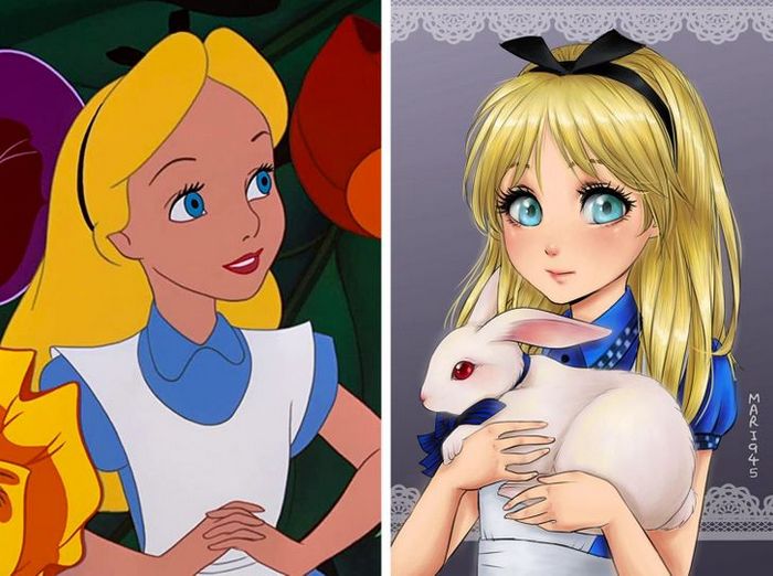 Como seriam algumas personagens da Disney se fossem animes (22 fotos) 9