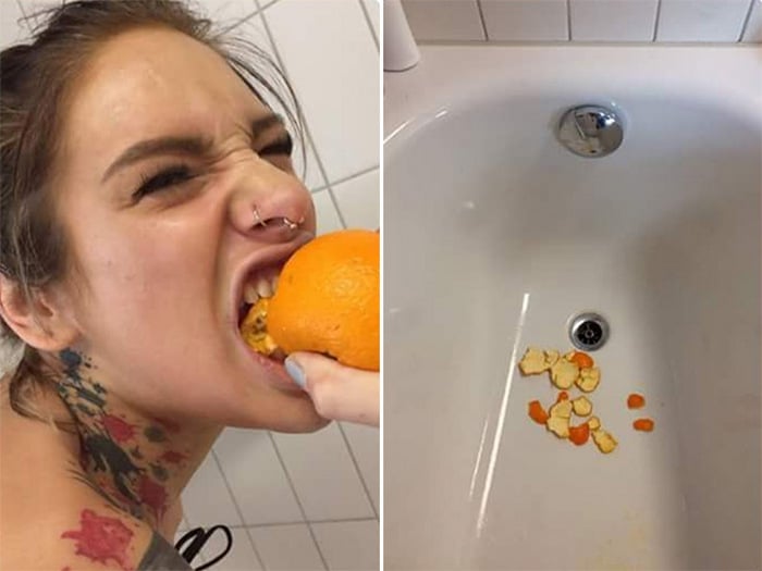 Existe uma comunidade online feita para pessoas que gostam de tomar banho de laranjas 11
