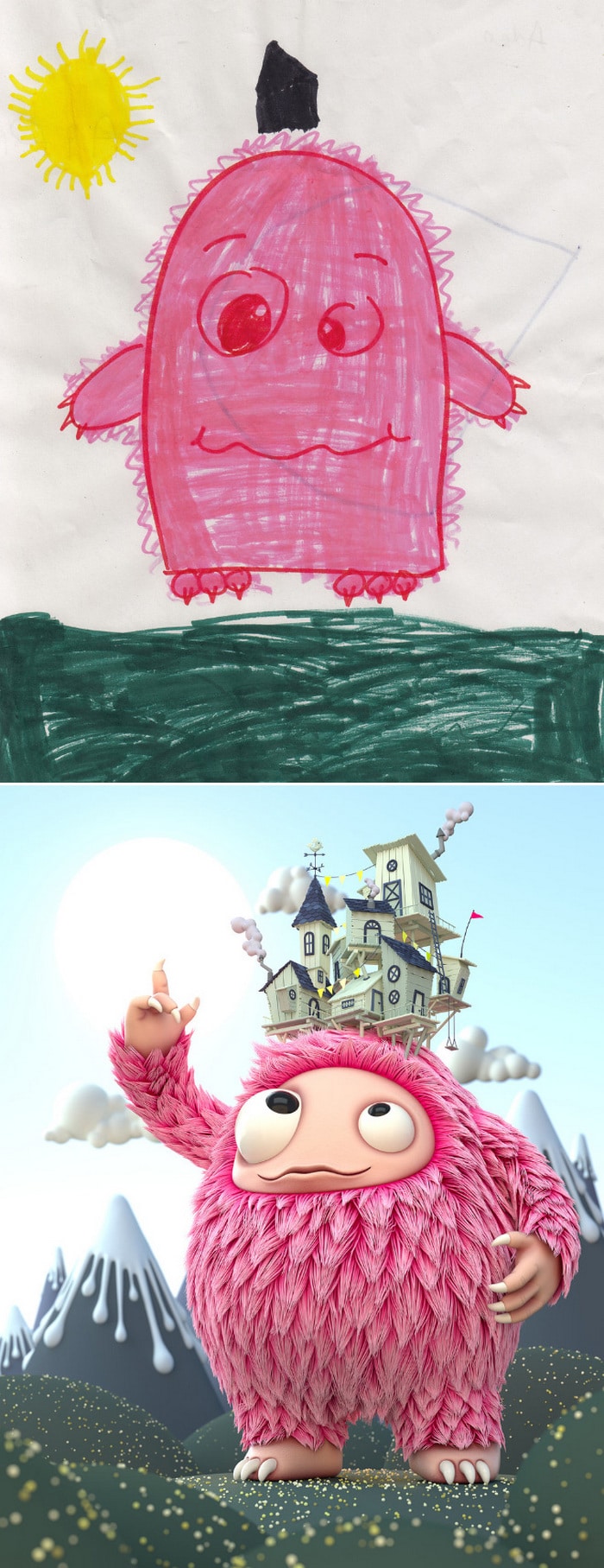 Projeto Monstro - Crianças desenham monstros e artistas recriam com sua arte 3