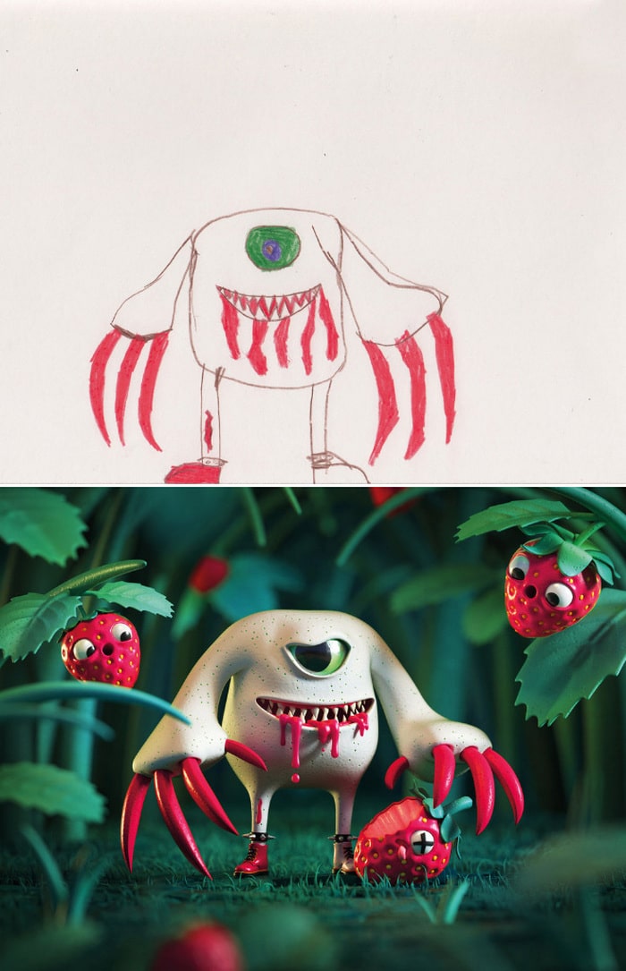 Projeto Monstro - Crianças desenham monstros e artistas recriam com sua arte 12