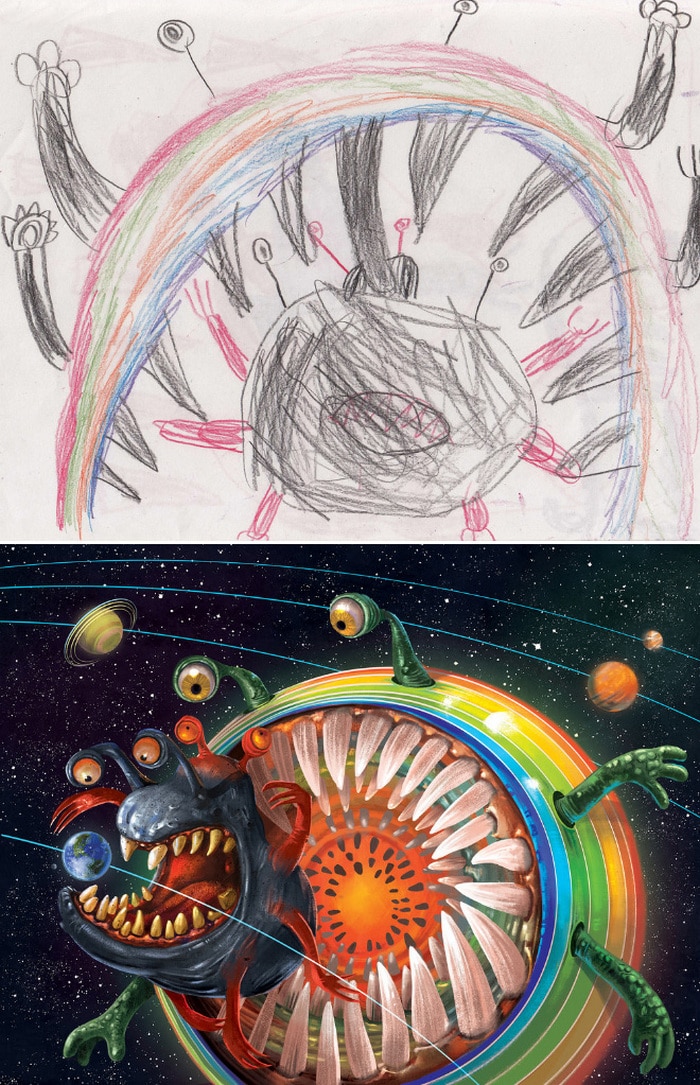 Projeto Monstro - Crianças desenham monstros e artistas recriam com sua arte 17
