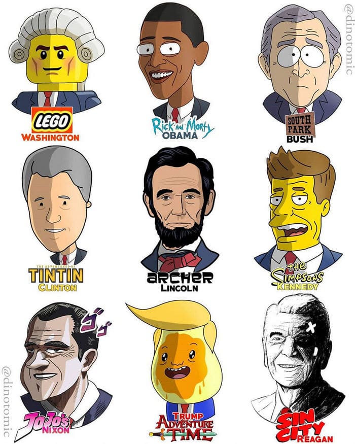 Artista mostra a aparência de vários personagens em diferentes universos de desenhos animados 24