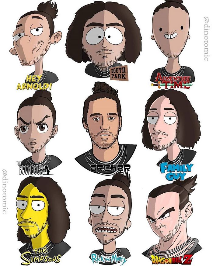 Artista mostra a aparência de vários personagens em diferentes universos de desenhos animados 37